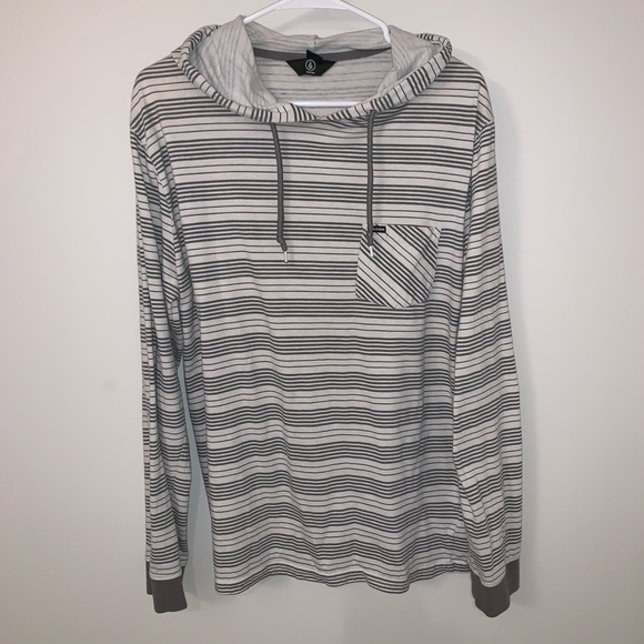 STRIPED VOLCOM HOODIE PULL OVER - Picture 1 of 2